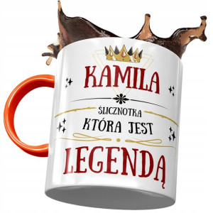 Kubek Pomarańczowy Dla Kamili Żony na Prezent