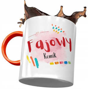 Kubek Pomarańczowy dla Komika Fajowy Komik