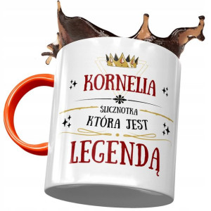 Kubek Pomarańczowy Dla Kornelii Na Prezent