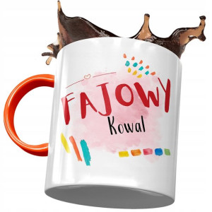 Kubek Pomarańczowy dla Kowala Fajowy Kowal Prezent