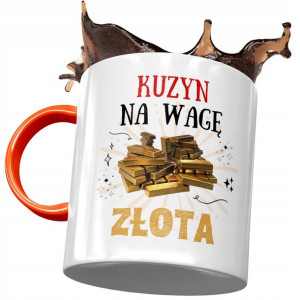 Kubek Pomarańczowy Dla Kuzyna na Urodziny Prezent