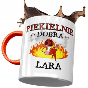 Kubek Pomarańczowy Dla Lary Żony Koleżanki Prezent