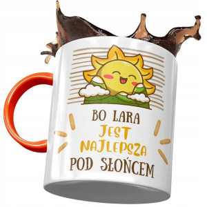 Kubek Pomarańczowy Dla Lary Żony Koleżanki Prezent
