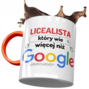 Kubek Pomarańczowy dla Licealisty Który Wie Więcej