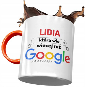 Kubek Pomarańczowy Dla Lidii Koleżanki na Prezent