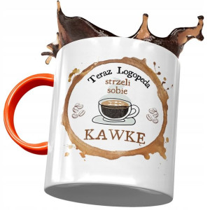 Kubek Pomarańczowy dla Logopedy Strzeli Kawkę