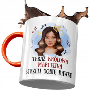 Kubek Pomarańczowy Dla Marceliny Żony na Prezent