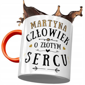 Kubek Pomarańczowy Dla Martyny Żony Prezent