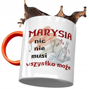 Kubek Pomarańczowy Dla Marysi Maji Mari na Prezent