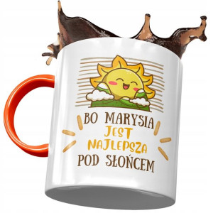 Kubek Pomarańczowy Dla Marysi Maji Mari na Prezent