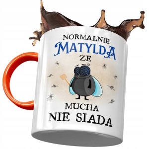 Kubek Pomarańczowy Dla Matyldy Koleżanki Prezent