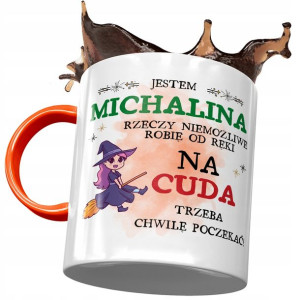 Kubek Pomarańczowy Dla Michaliny Koleżanki Prezent