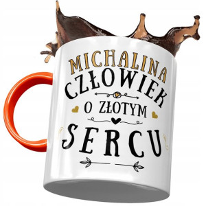 Kubek Pomarańczowy Dla Michaliny Koleżanki Prezent
