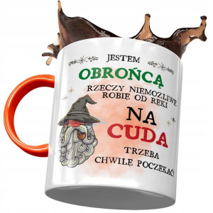 Kubek Pomarańczowy dla Obrońcy Jestem Obrońca