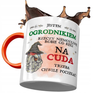 Kubek Pomarańczowy dla Ogrodnika na Prezent
