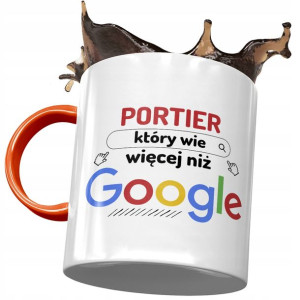 Kubek Pomarańczowy dla Portiera Który Wie Więcej