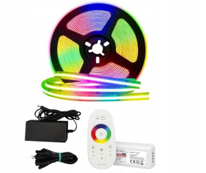 ZESTAW Taśma LED COB RGB 5m 12V 15W/m + Zasilacz