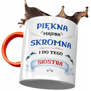 Kubek Pomarańczowy Dla Siostry Urodziny na Prezent