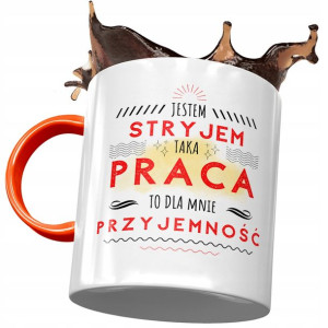 Kubek Pomarańczowy Dla Stryja na Urodziny Prezent