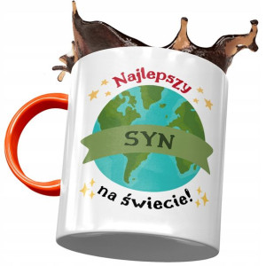 Kubek Pomarańczowy Dla Syna Synusia na Prezent