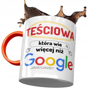Kubek Pomarańczowy dla Teściowej Teściuni Prezent