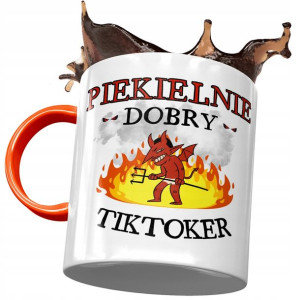 Kubek Pomarańczowy dla Tiktokera Piekielnie Dobry