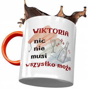 Kubek Pomarańczowy Dla Wiktorii Koleżanki Prezent