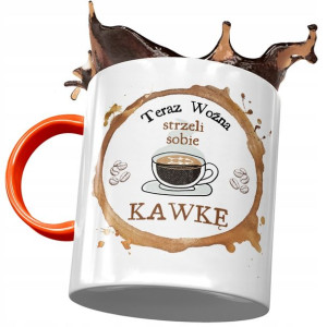 Kubek Pomarańczowy dla Woźnej Strzeli Kawkę