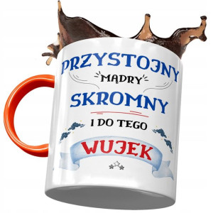 Kubek Pomarańczowy dla Wujka Wuja Wujaszka Prezent