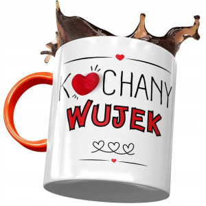 Kubek Pomarańczowy dla Wujka Wuja Wujaszka Prezent