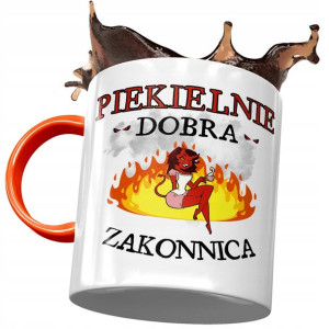 Kubek Pomarańczowy dla Zakonnicy Piekielnie Dobra