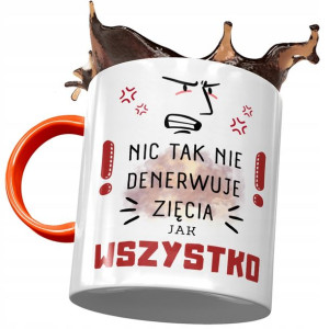 Kubek Pomarańczowy Dla Zięcia na Urodziny Prezent