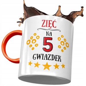 Kubek Pomarańczowy Dla Zięcia na Urodziny Prezent