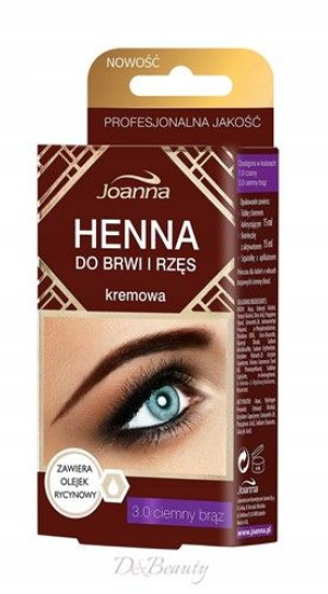 JOANNA Henna w kremie CIEMNY BRĄZ 3.0