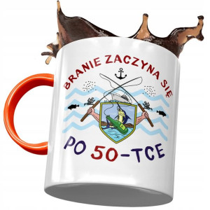 Kubek Pomarańczowy na Urodziny 50 50te 50-te