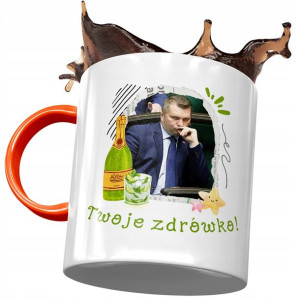 Kubek Pomarańczowy Przemysław Czarnek PIS Prezent