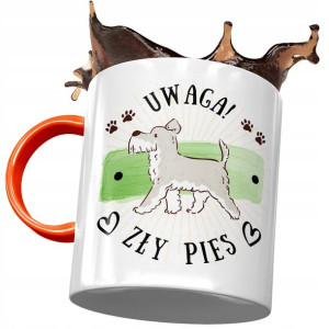 Kubek Pomarańczowy z Pieskiem Psem Słodki Prezent