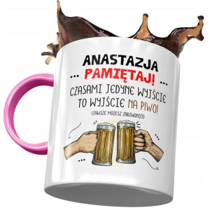 Kubek Różowy Dla Anastazji Przyjaciółki Na Prezent