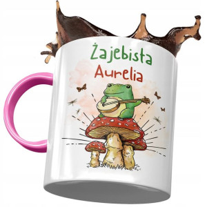Kubek Różowy Dla Aurelii Żony Koleżanki Na Prezent