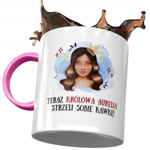 Kubek Różowy Dla Aurelii Żony Koleżanki Na Prezent