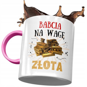 Kubek Różowy Dla Babci Babuni na Dzień Babci
