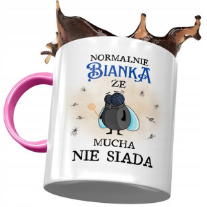 Kubek Różowy Dla Bianki Żony Przyjaciółki