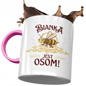 Kubek Różowy Dla Bianki Żony Przyjaciółki