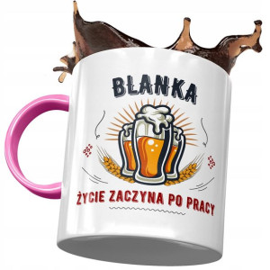 Kubek Różowy Dla Blanki Przyjaciółki Na Prezent