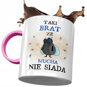 Kubek Różowy Dla Brata na Urodziny Prezent