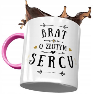 Kubek Różowy Dla Brata na Urodziny Prezent