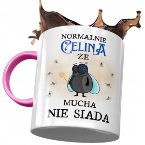 Kubek Różowy Dla Celiny Koleżanki Żony na Prezent