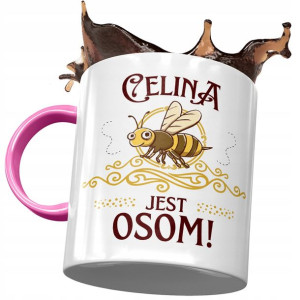 Kubek Różowy Dla Celiny Koleżanki Żony na Prezent