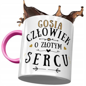 Kubek Różowy Dla Gosi Żony Przyjaciółki na Prezent