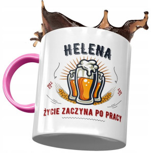 Kubek Różowy Dla Heleny Koleżanki Żony na Prezent